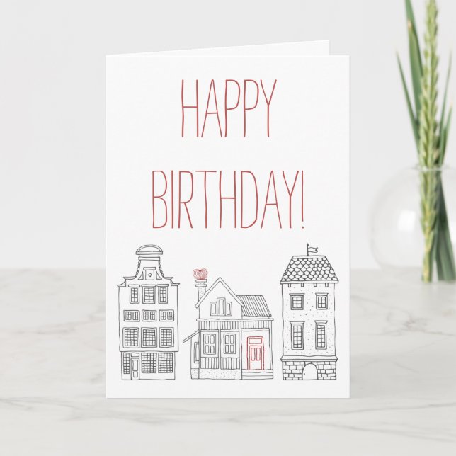 Happy Birthday Happy Home Card (Front)