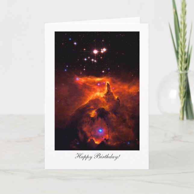 Happy Birthday, Happy Returns, Star Cluster Space Card (Front)
