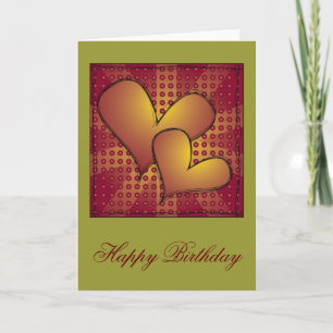 "Happy Birthday" Heart Design Card