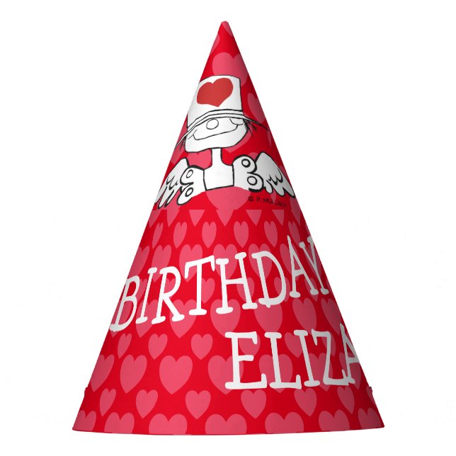 HAPPY BIRTHDAY "Heart Fairy"© Customised Party Hat (Front)