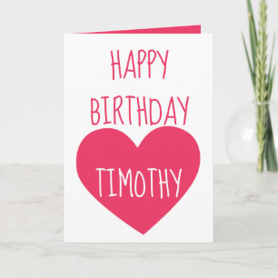 Happy Birthday Heart for him Holiday Card