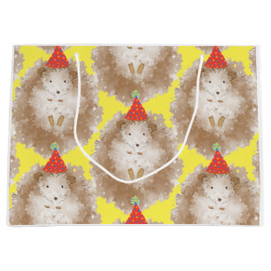 Happy Birthday Hedgehog Gift Bag Large
