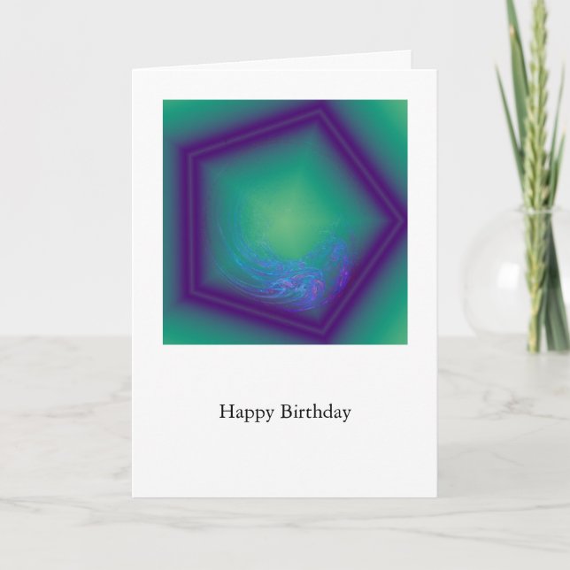 Happy Birthday Hex Card (Front)