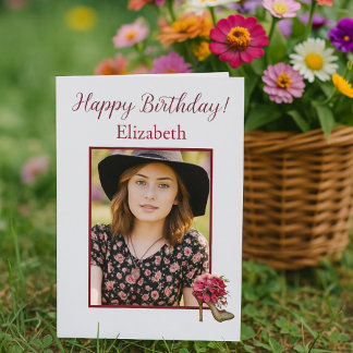 Happy birthday high heel photo card