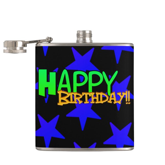 Happy Birthday Hip Flask (Opened)