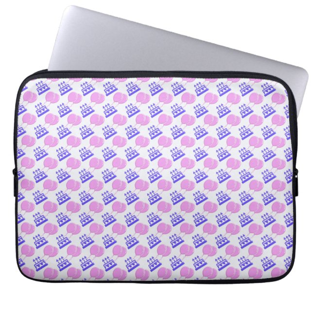 Happy Birthday Holiday pattern Laptop Sleeve (Front)