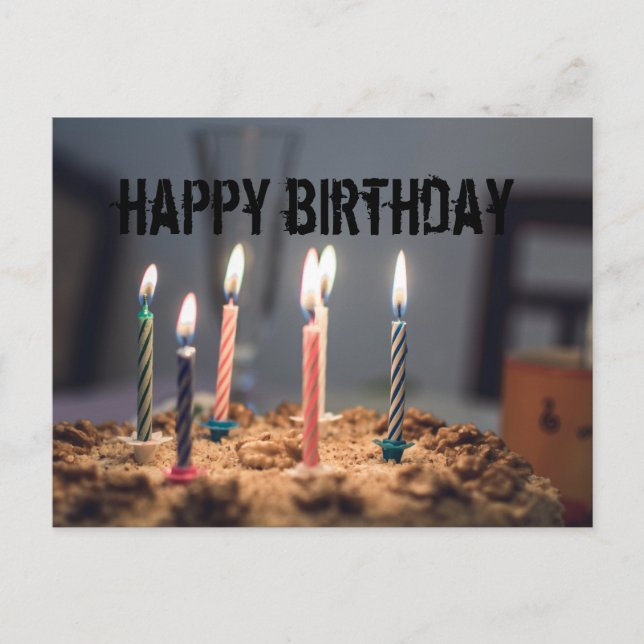 Happy birthday holiday postcard (Front)