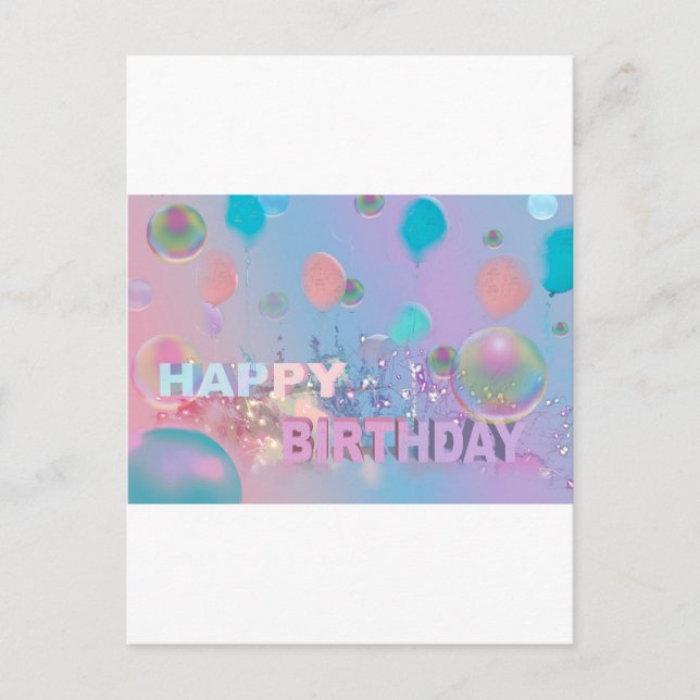 Happy Birthday Holiday Postcard (Front)