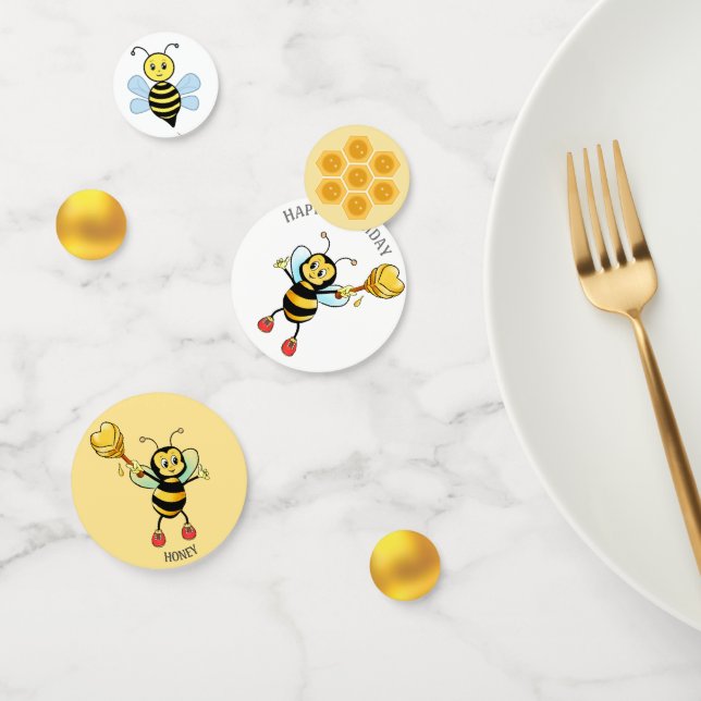 Happy Birthday Honey Bumblebee Confetti (Group)