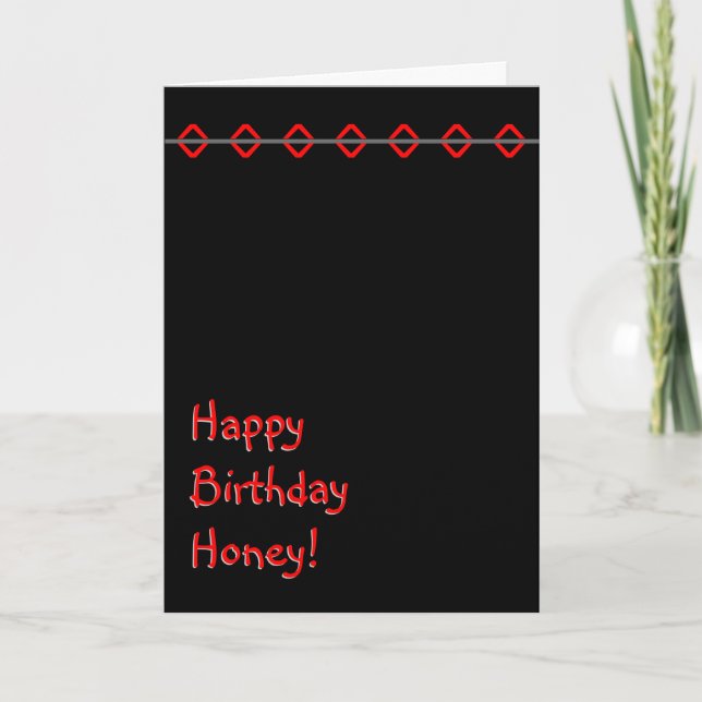 Happy Birthday Honey greeting card (Front)