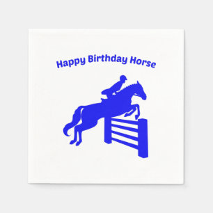 Happy Birthday Horse Hunter Jumper, animal lover Napkin