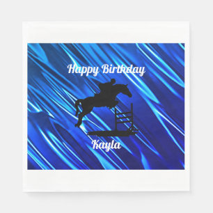 Happy Birthday Horse Hunter Jumper Equestrian Napkin