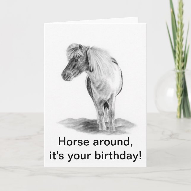 Happy Birthday Horse Lover Card (Front)