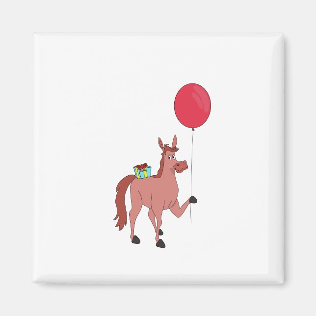 Happy Birthday Horse Magnet (Front)