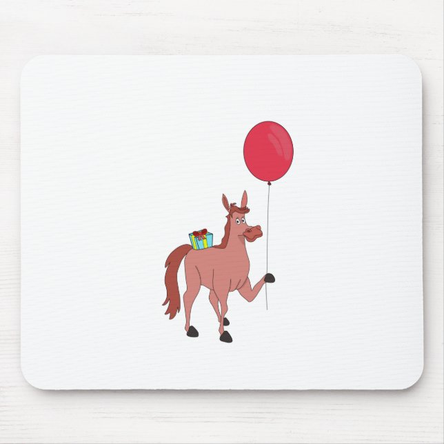 Happy Birthday Horse Mouse Pad (Front)