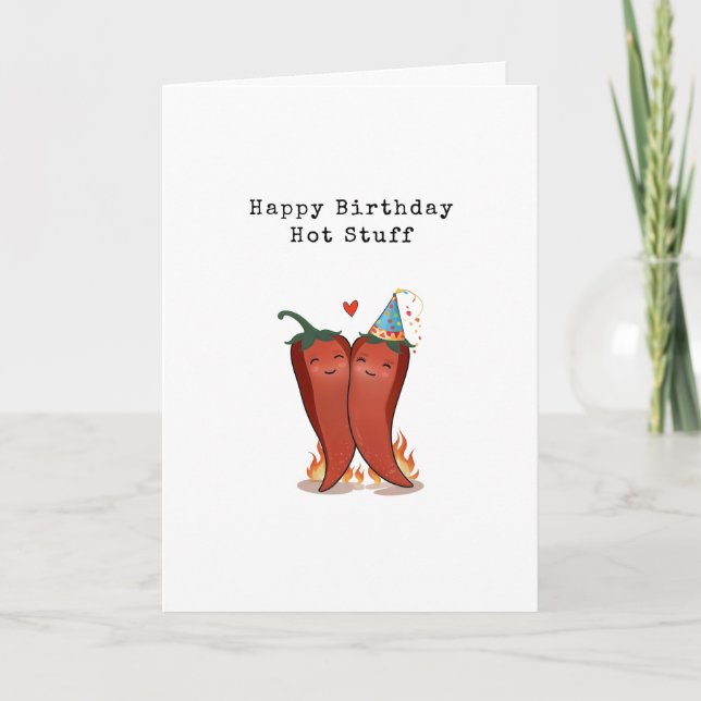 Happy Birthday Hot Stuff Card (Front)