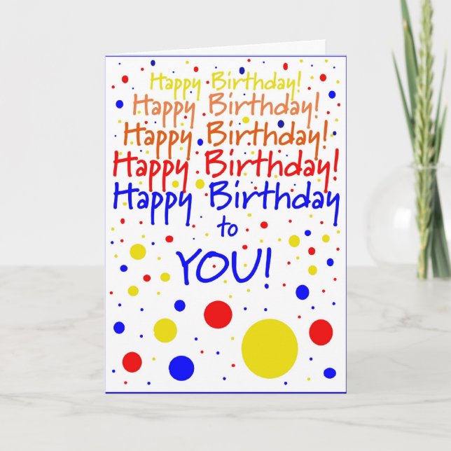 Happy Birthday! Humour Card (Front)