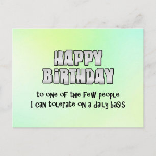 Happy birthday humour postcard