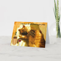 Happy Birthday humourous cat card