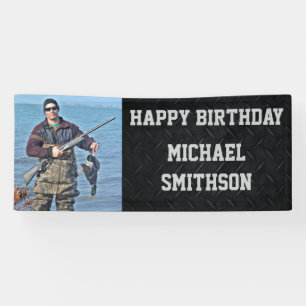 Happy Birthday Hunting Men's Photo Banner