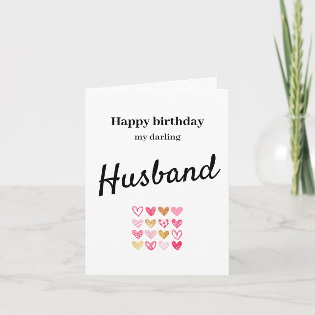 Happy Birthday Husband Card (Front)
