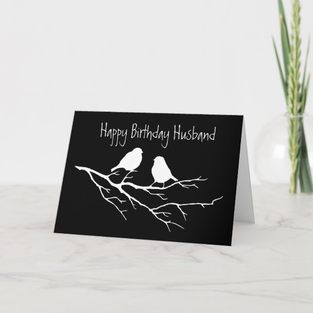 Happy Birthday Husband Special Friend, Two Birds Card (Front)