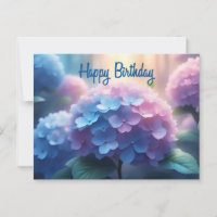 Happy Birthday Hydrangea Flowers