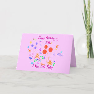 happy Birthday I year old Card