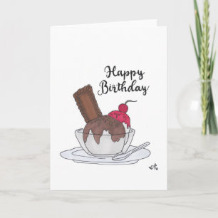 Happy Birthday Ice Cream Sundae Card
