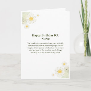Happy Birthday ICU Nurse Card