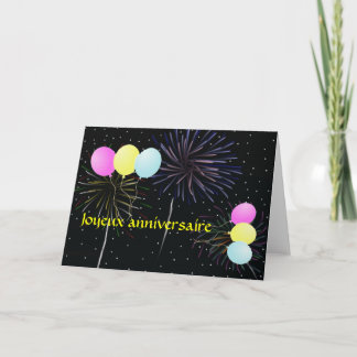 Happy birthday in French Card