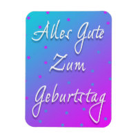 Happy Birthday In German Flexible Photo Magnet