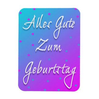 Happy Birthday In German Flexible Photo Magnet