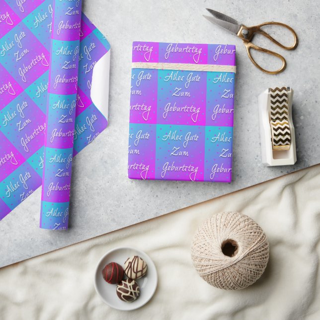 Happy Birthday In German Wrapping Paper (Crafts)