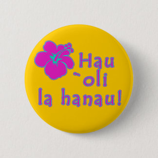 Happy Birthday In Hawaiian 6 Cm Round Badge