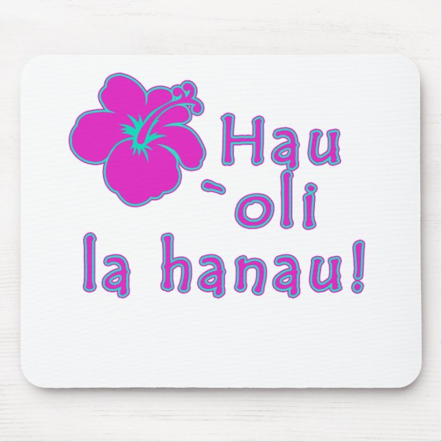 Happy Birthday In Hawaiian Mouse Pad (Front)