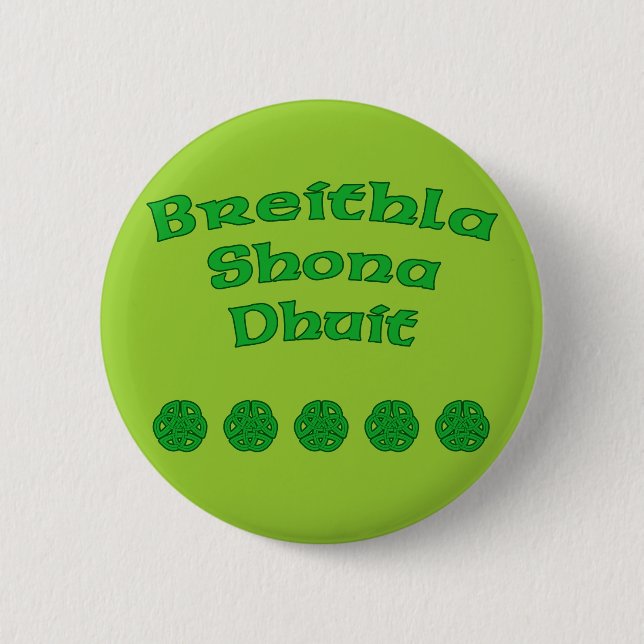 Happy Birthday In Irish 6 Cm Round Badge (Front)