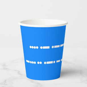 Happy Birthday in Morse Code Paper Cups