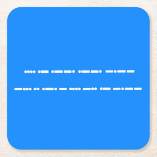 Happy Birthday in Morse Code Square Paper Coaster