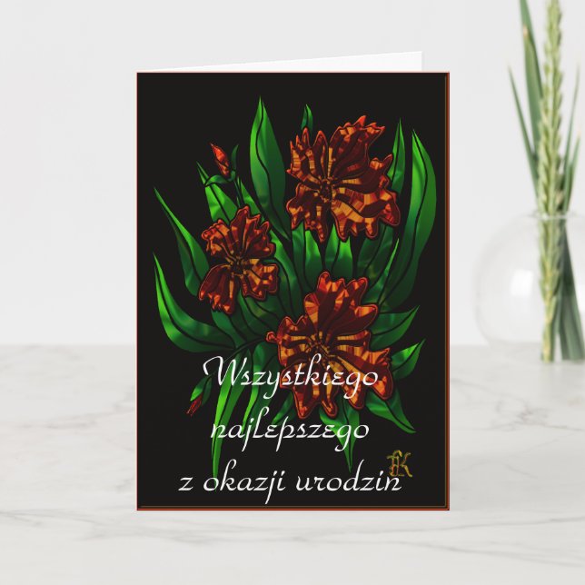 Happy Birthday in Polish Card (Front)