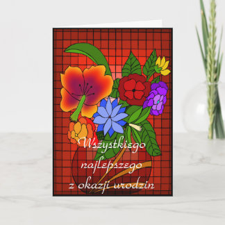 Happy Birthday in Polish Card