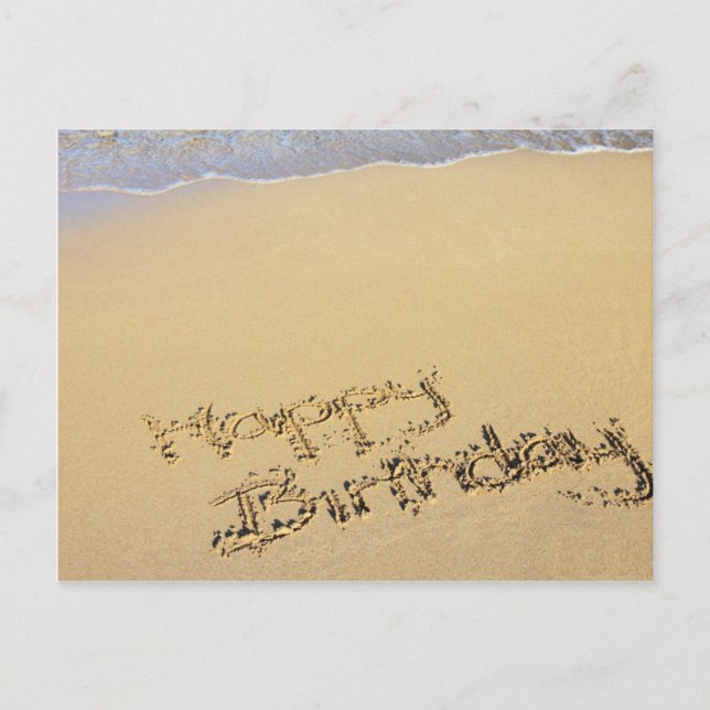 Happy birthday in sand postcard (Front)