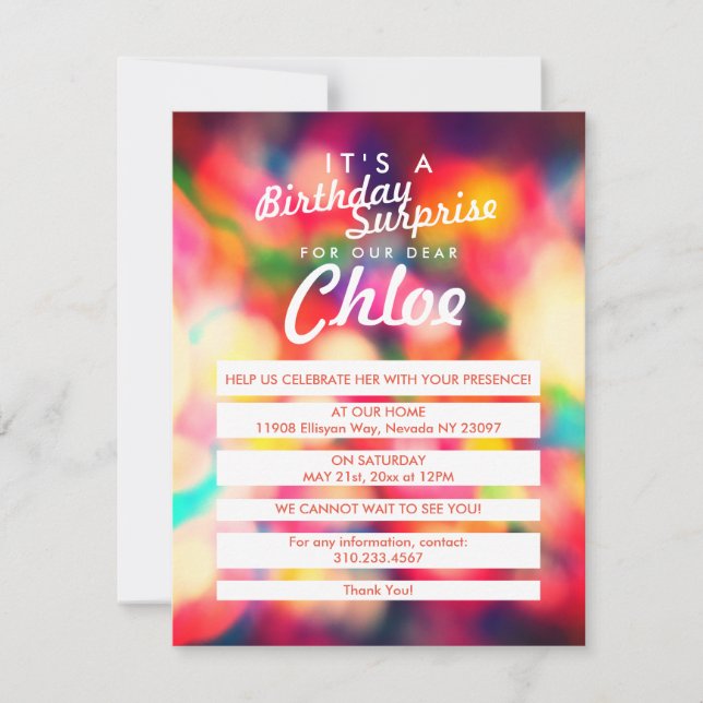 Happy Birthday in Sprinkles Invitation (Front)