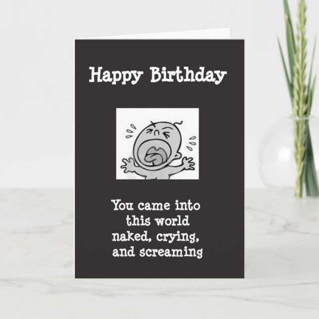 Happy Birthday in the Drunk Tank Card (Front)