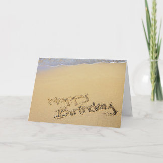 Happy Birthday in the Sand Card