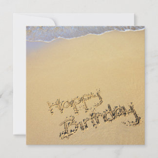 Happy Birthday in the Sand Invitation