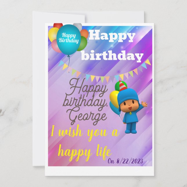 Happy birthday Invitation (Front)