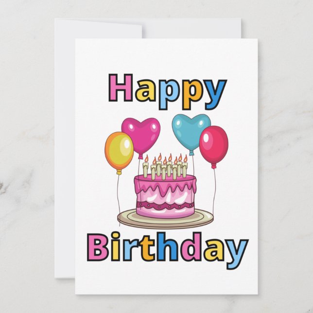 Happy Birthday Invitation (Front)