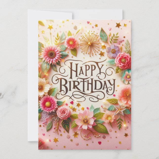 Happy Birthday  Invitation (Front)