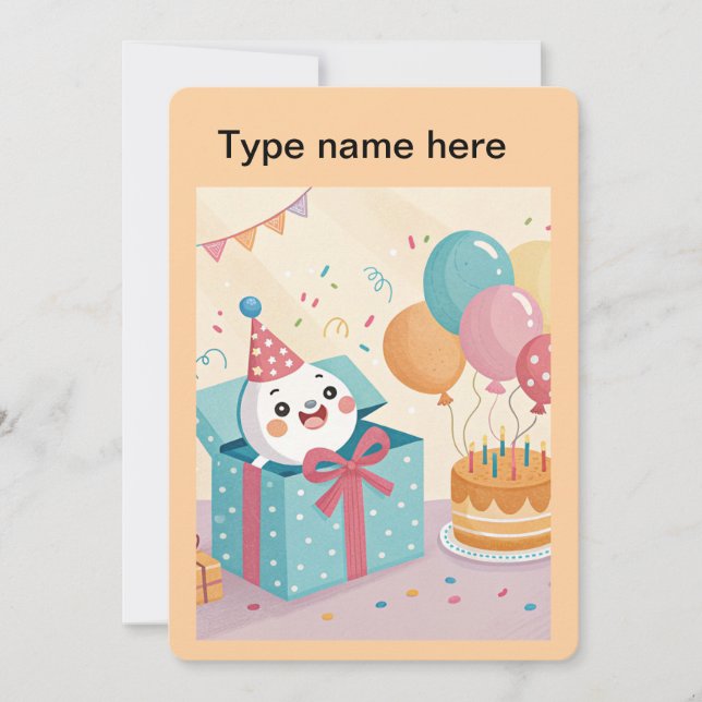  Happy Birthday! Invitation (Front)